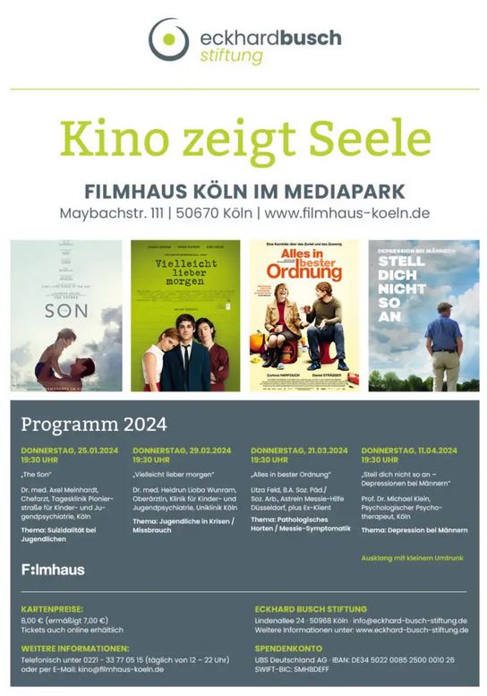 Abbildung des Programms 2024: "Kino zeigt Seele"